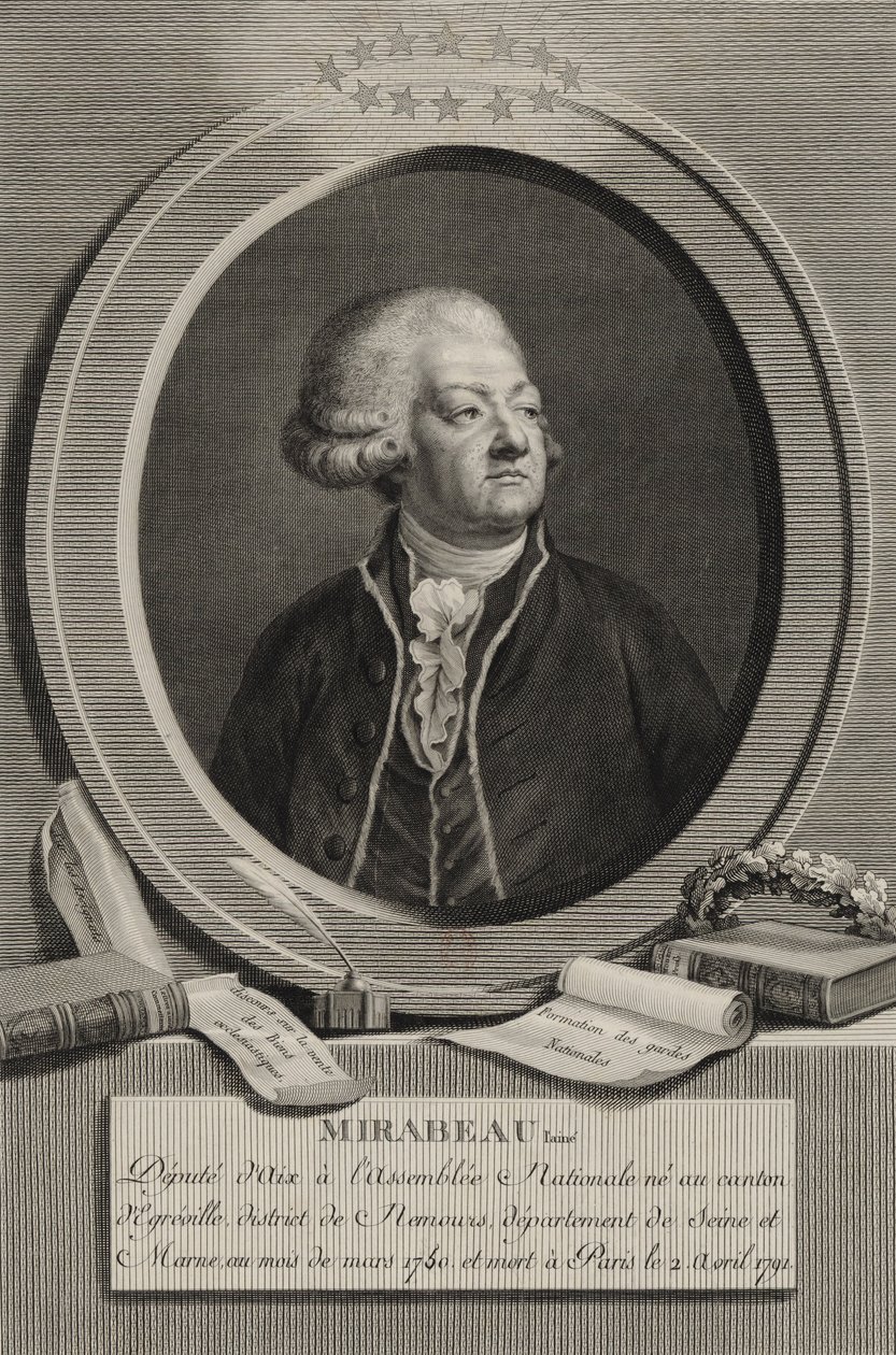 Honoré-Gabriel Riqueti, Mirabeau gróf arcképe alkotó: Pierre Audouin