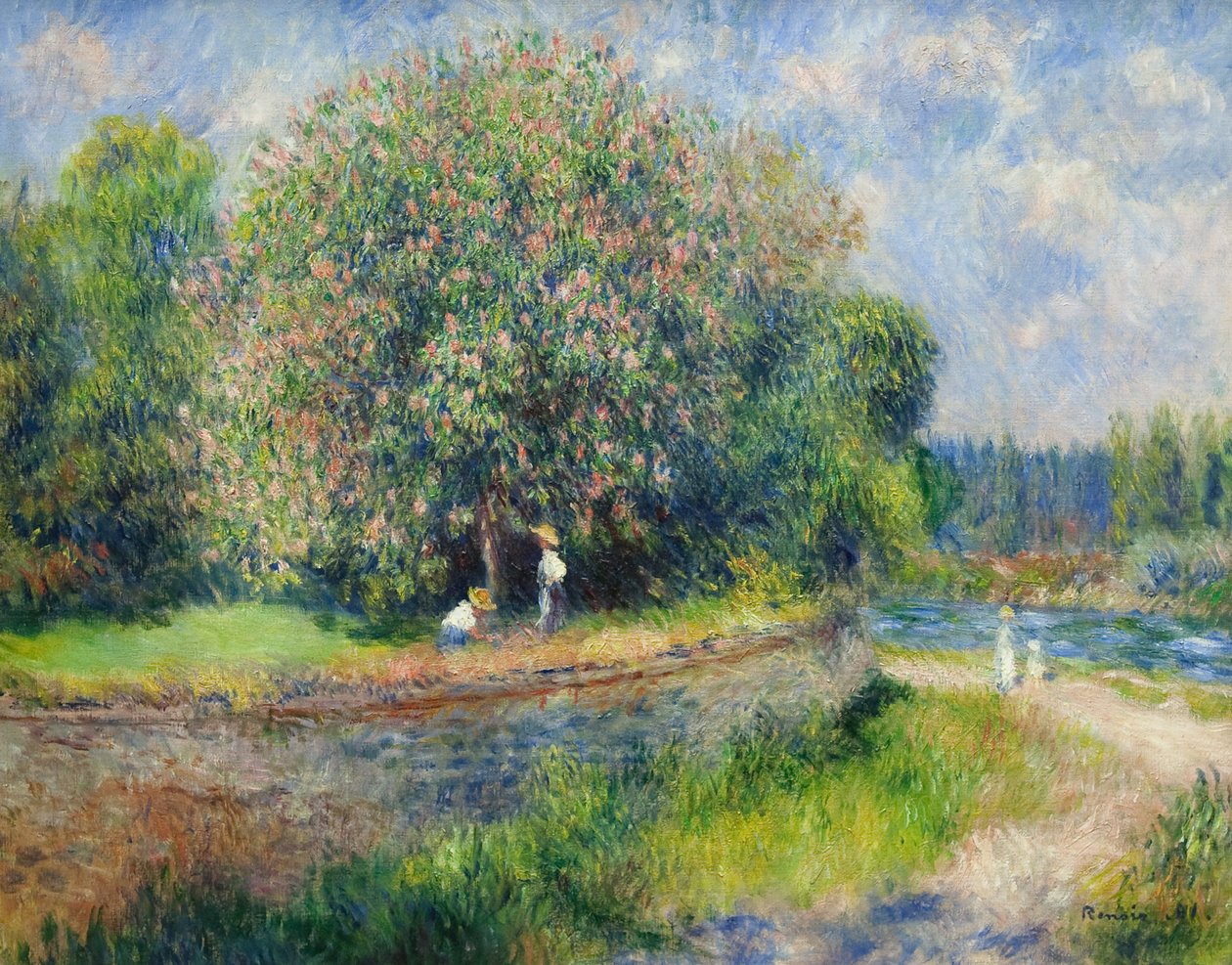 Bluhender Rosskastanienbaumn Angol: Vadgesztenyefa virágzatban alkotó: Pierre Auguste Renoir