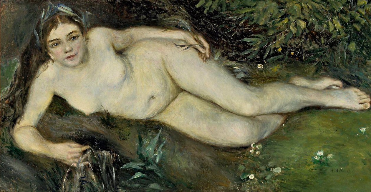 Nymfa a patak mellett, 1869-70 alkotó: Pierre Auguste Renoir