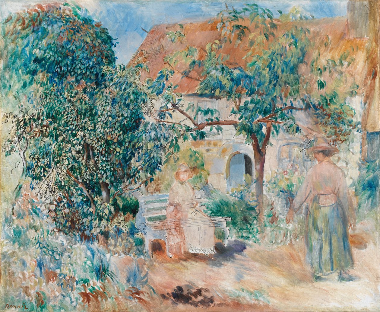 Bretagne-ban a kertben alkotó: Pierre Auguste Renoir