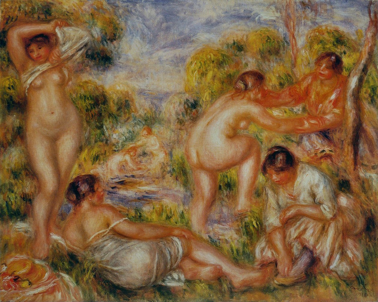 Fürdőzők alkotó: Pierre Auguste Renoir