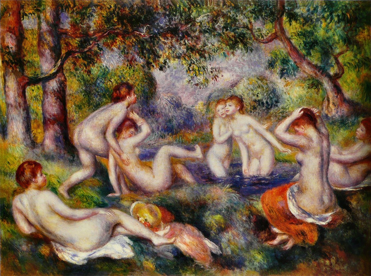 Fürdők az erdőben alkotó: Pierre Auguste Renoir
