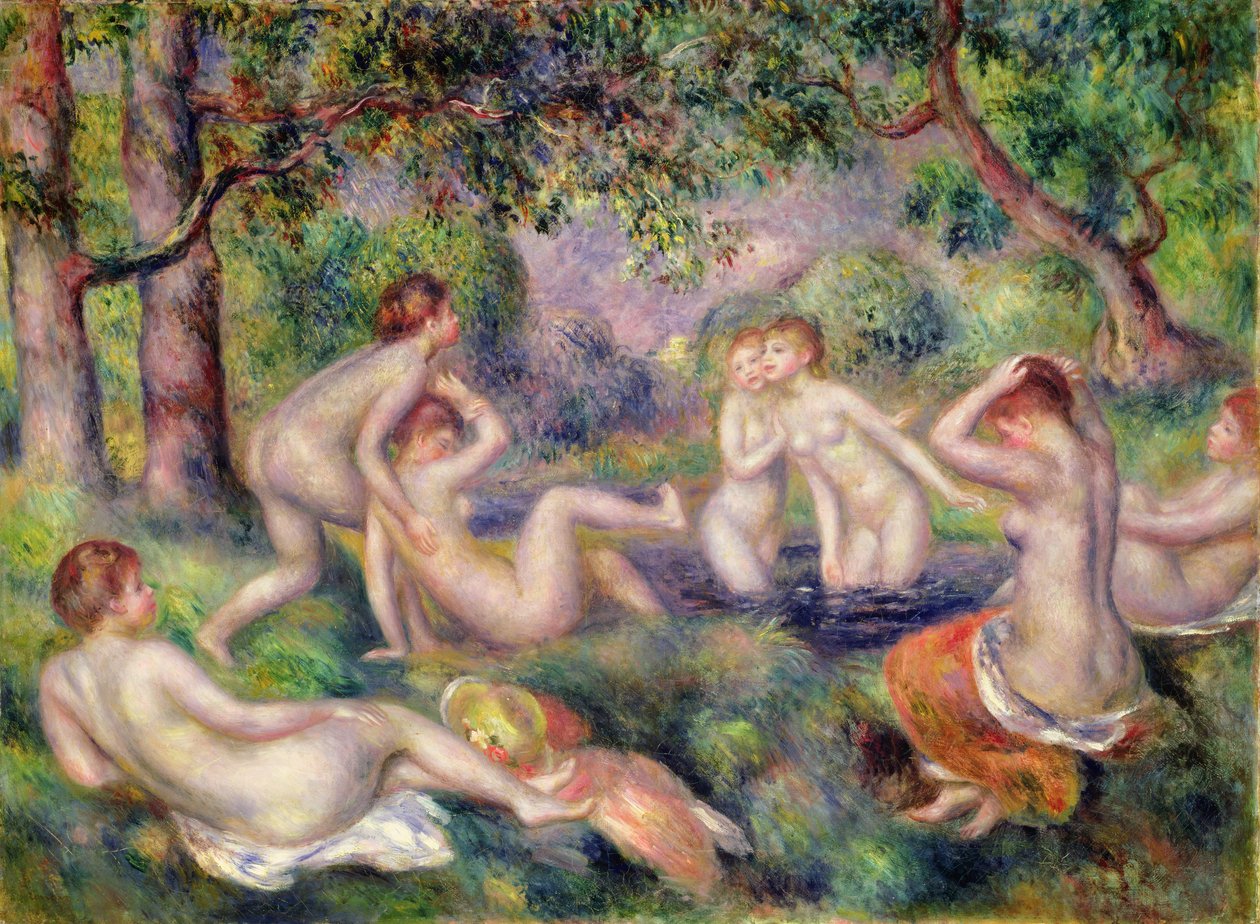 Fürdőzők az erdőben, 1897 körül alkotó: Pierre Auguste Renoir
