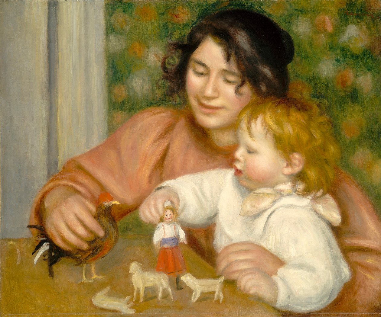 Gyermek játékokkal, Gabrielle és a művész fia, Jean, 1895-96 alkotó: Pierre Auguste Renoir
