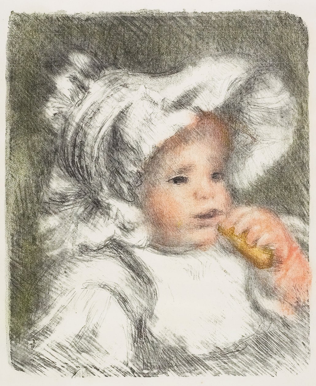 Gyermek keksszel, 1899 alkotó: Pierre Auguste Renoir