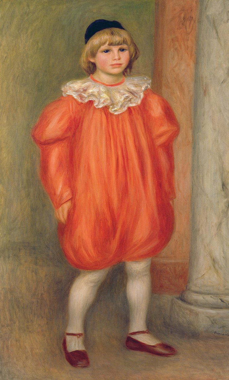 Claude Renoir bohócjelmezben, 1909 (lásd még: 287546) alkotó: Pierre Auguste Renoir