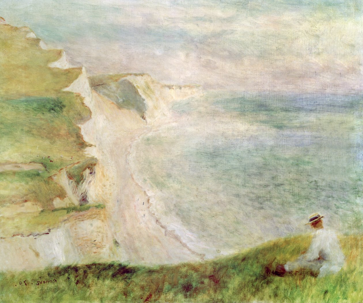 Cliffs at Pourville, 1879 alkotó: Pierre Auguste Renoir