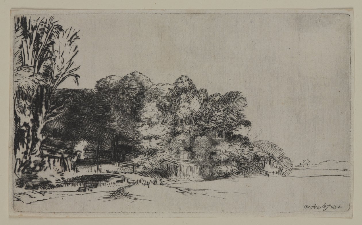 Facsomó Vistával, 1652 (szárazpont, fektetett papíron) alkotó: Pierre Auguste Renoir