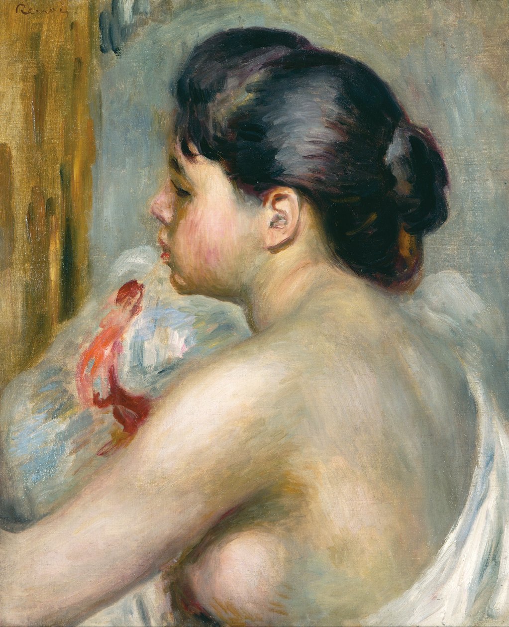 Sötét hajú nő alkotó: Pierre Auguste Renoir