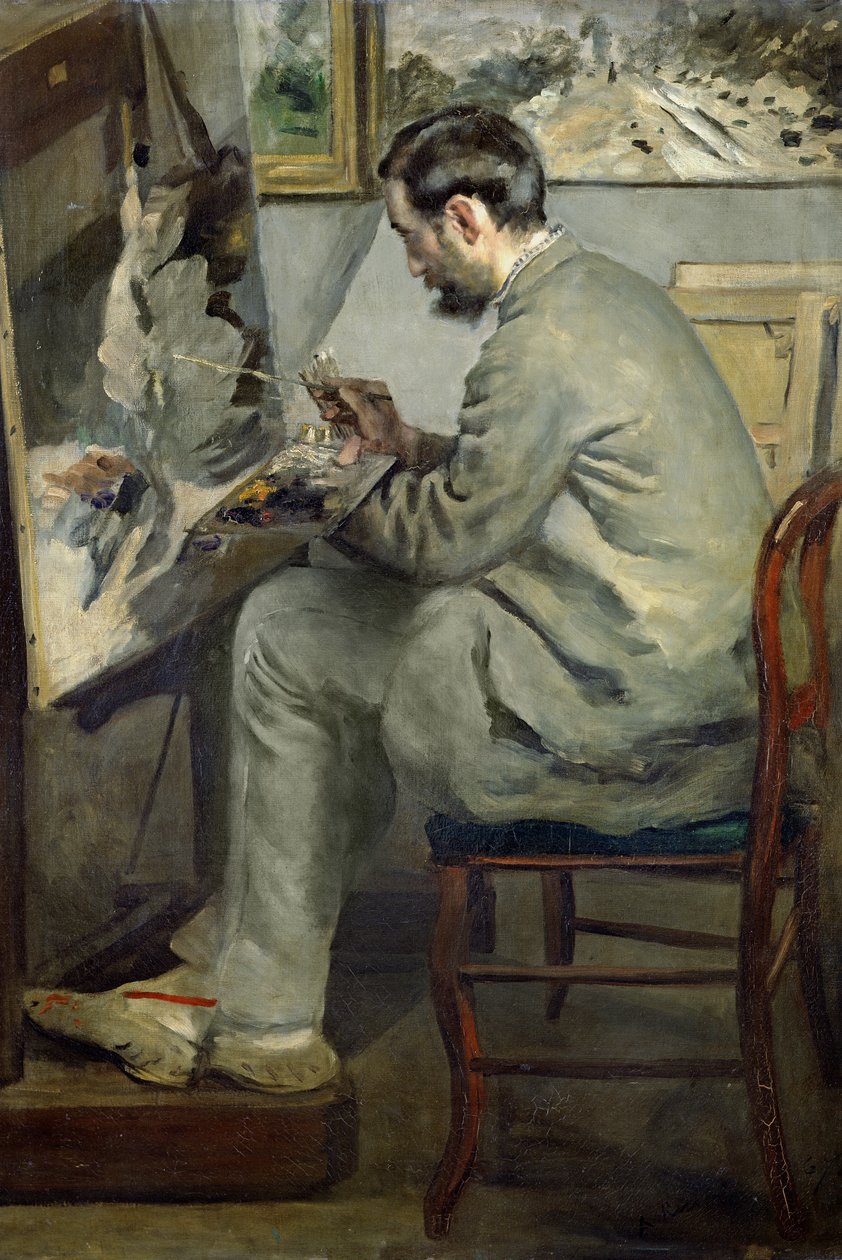 Frederic Bazille a festőállványánál, 1867 alkotó: Pierre Auguste Renoir