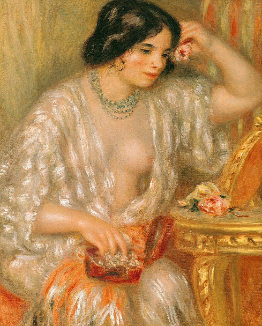 Gabrielle ékszerekkel, 1910 alkotó: Pierre Auguste Renoir