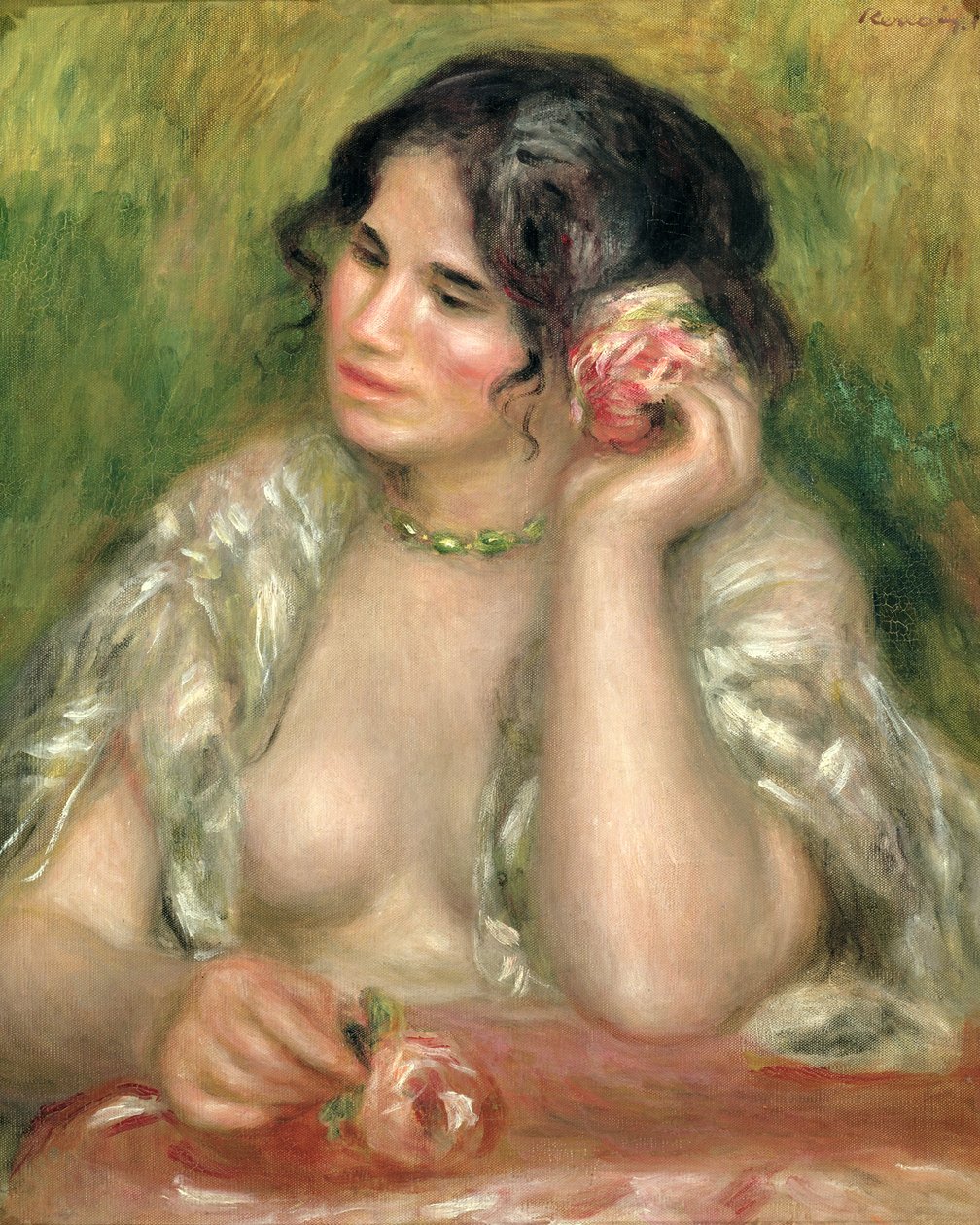 Gabrielle rózsával, 1911 alkotó: Pierre Auguste Renoir