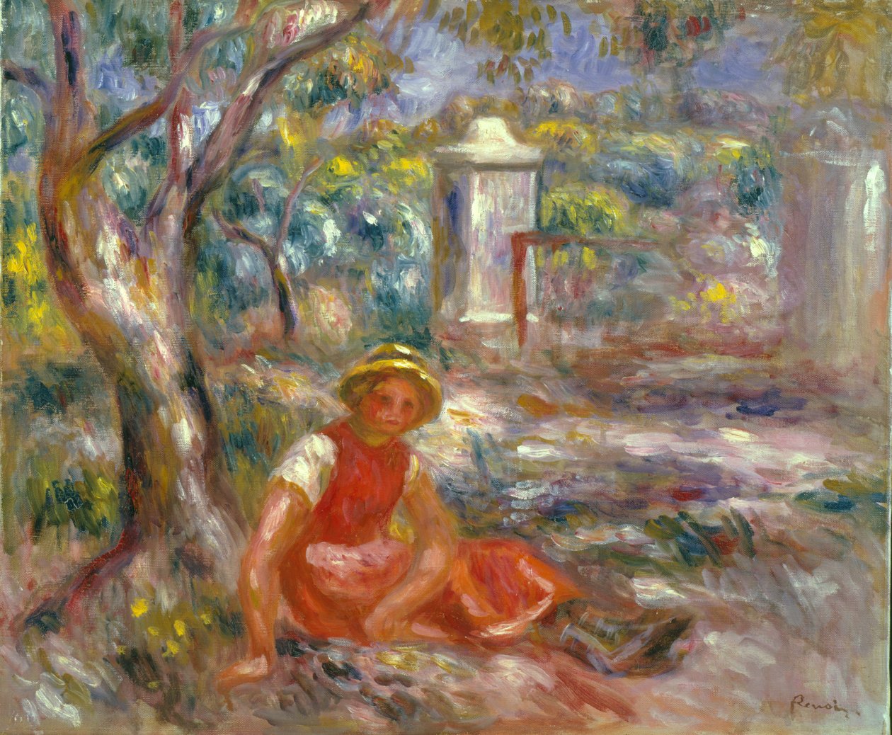 Lány a kapuban, 1914 körül alkotó: Pierre Auguste Renoir