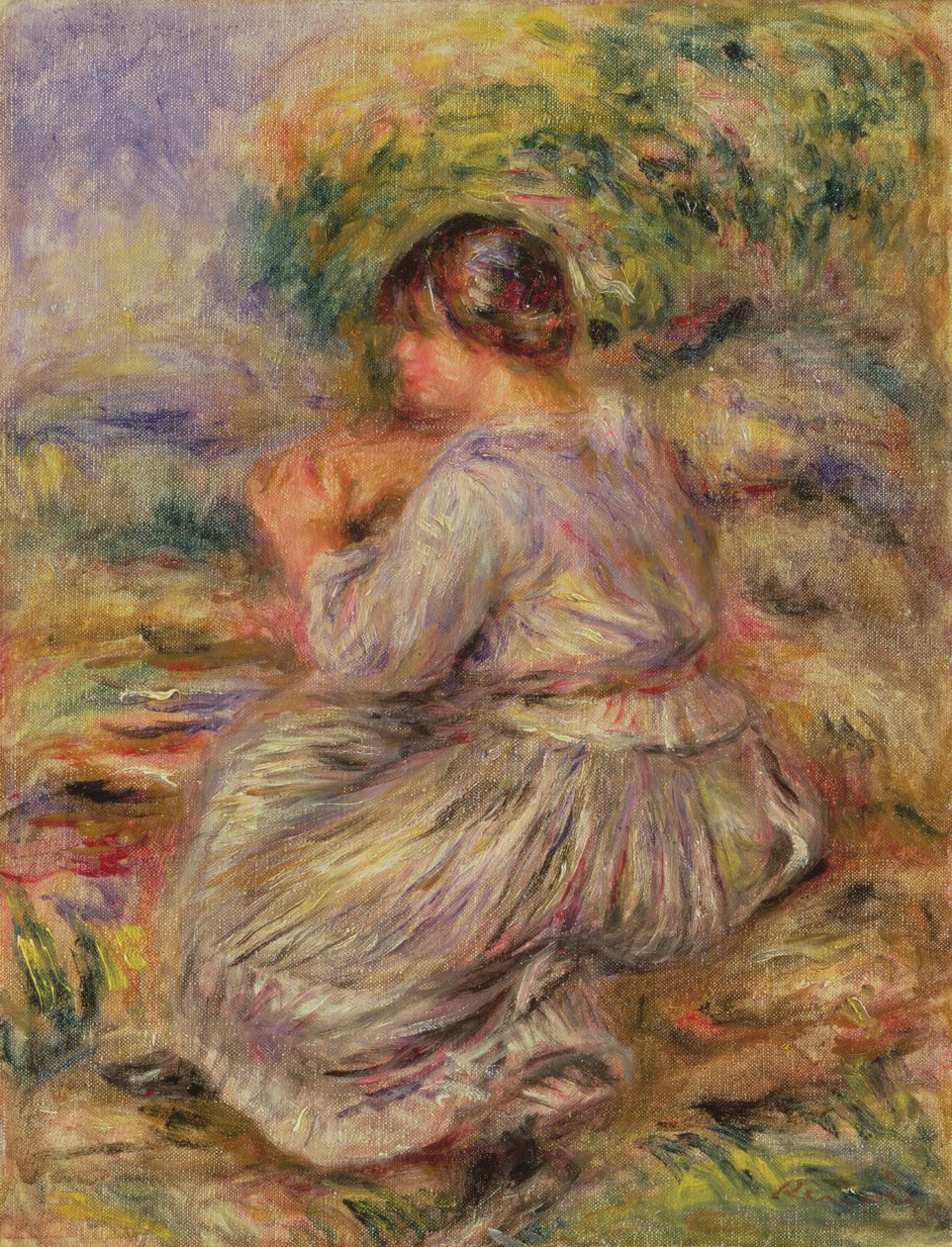 Lány a tájban, 1914 körül alkotó: Pierre Auguste Renoir