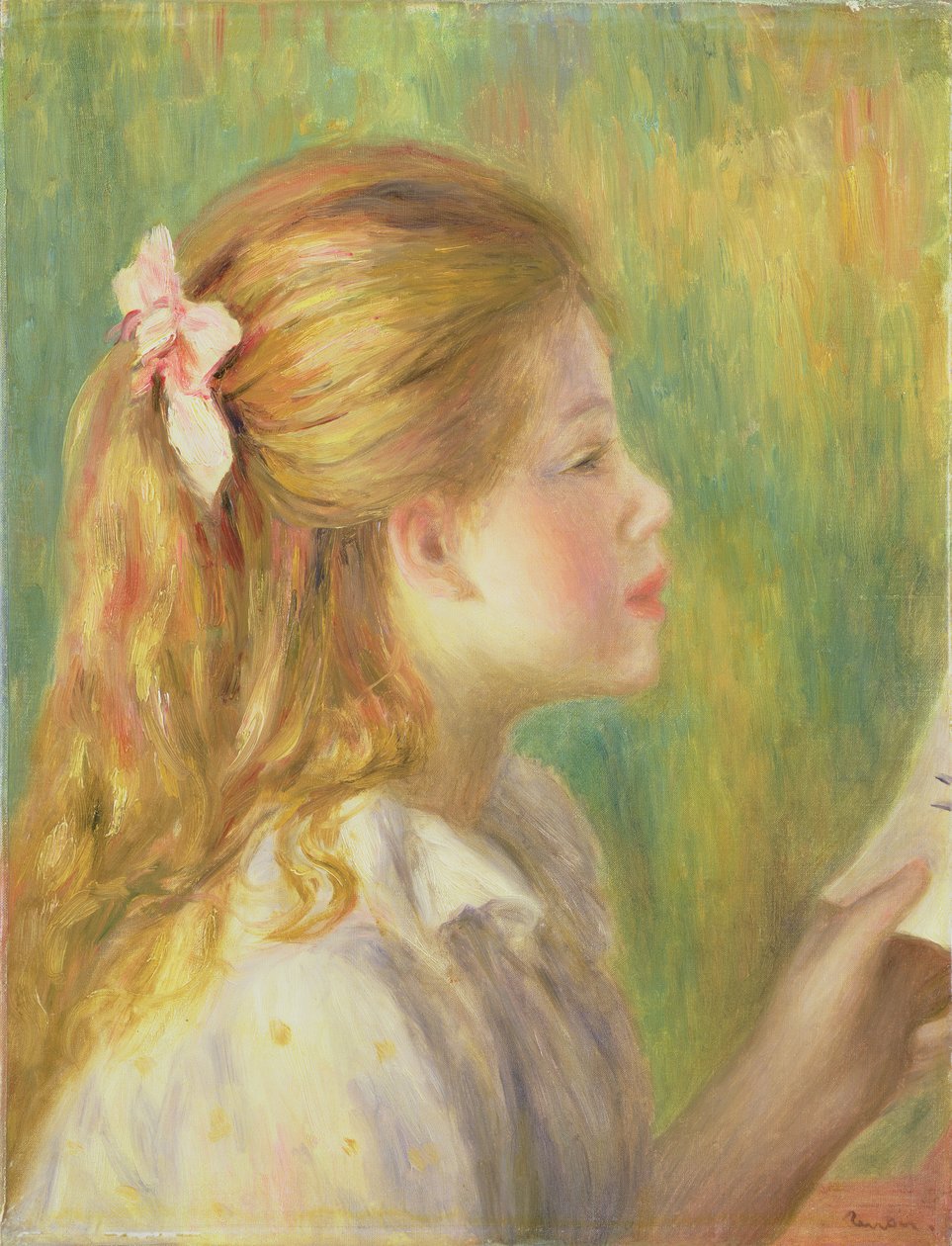Lány profilolvasásban alkotó: Pierre Auguste Renoir