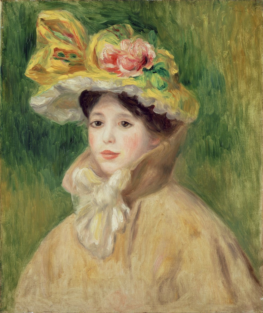 Sárgaköpenyes lány, 1901 alkotó: Pierre Auguste Renoir