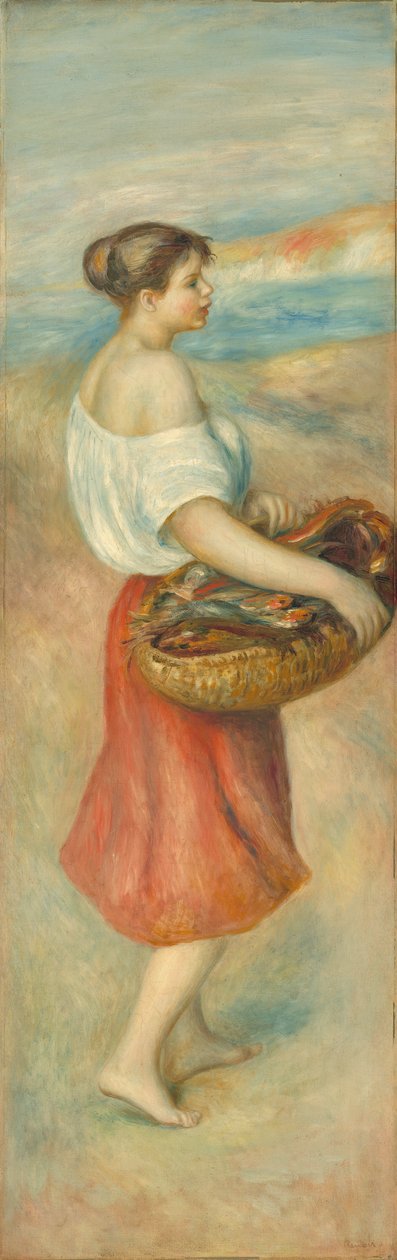 Lány halkosárral, 1889 körül alkotó: Pierre Auguste Renoir