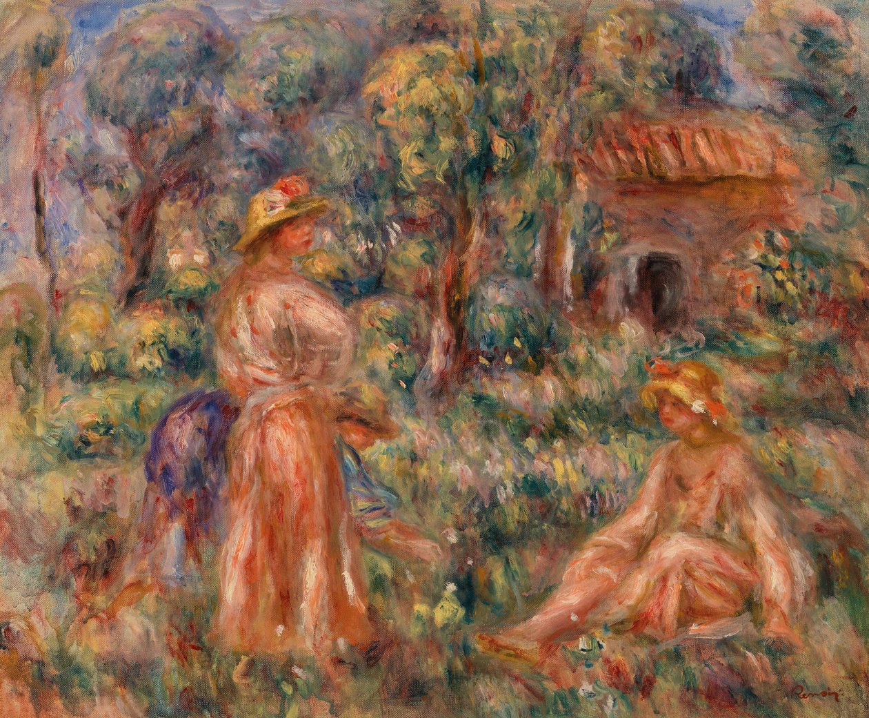Lányok a tájban alkotó: Pierre Auguste Renoir