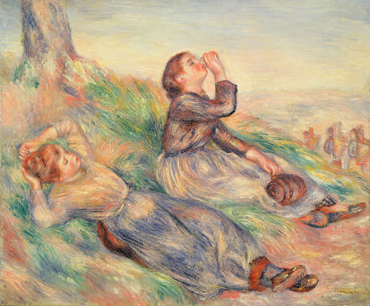 Szőlőgyűjtők pihenő, 1884 alkotó: Pierre Auguste Renoir