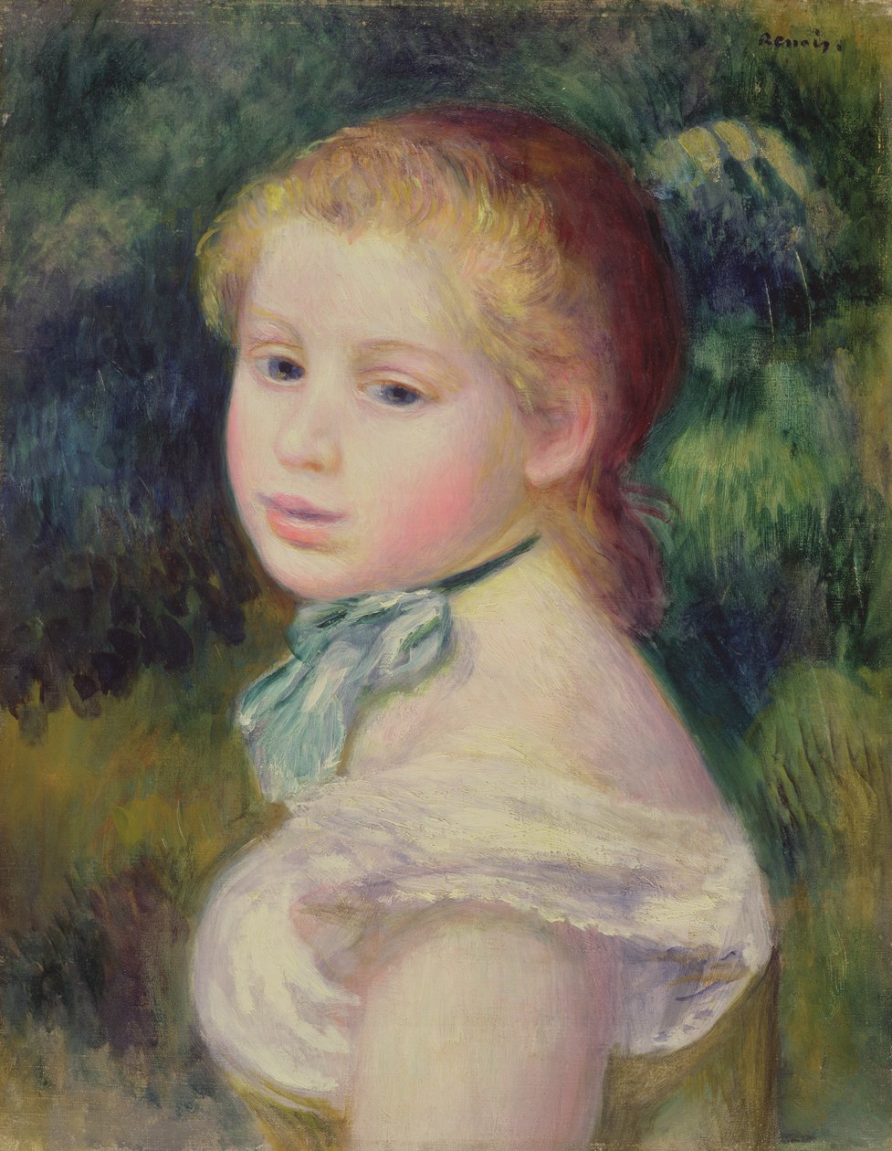 Egy lány feje, 1885 alkotó: Pierre Auguste Renoir
