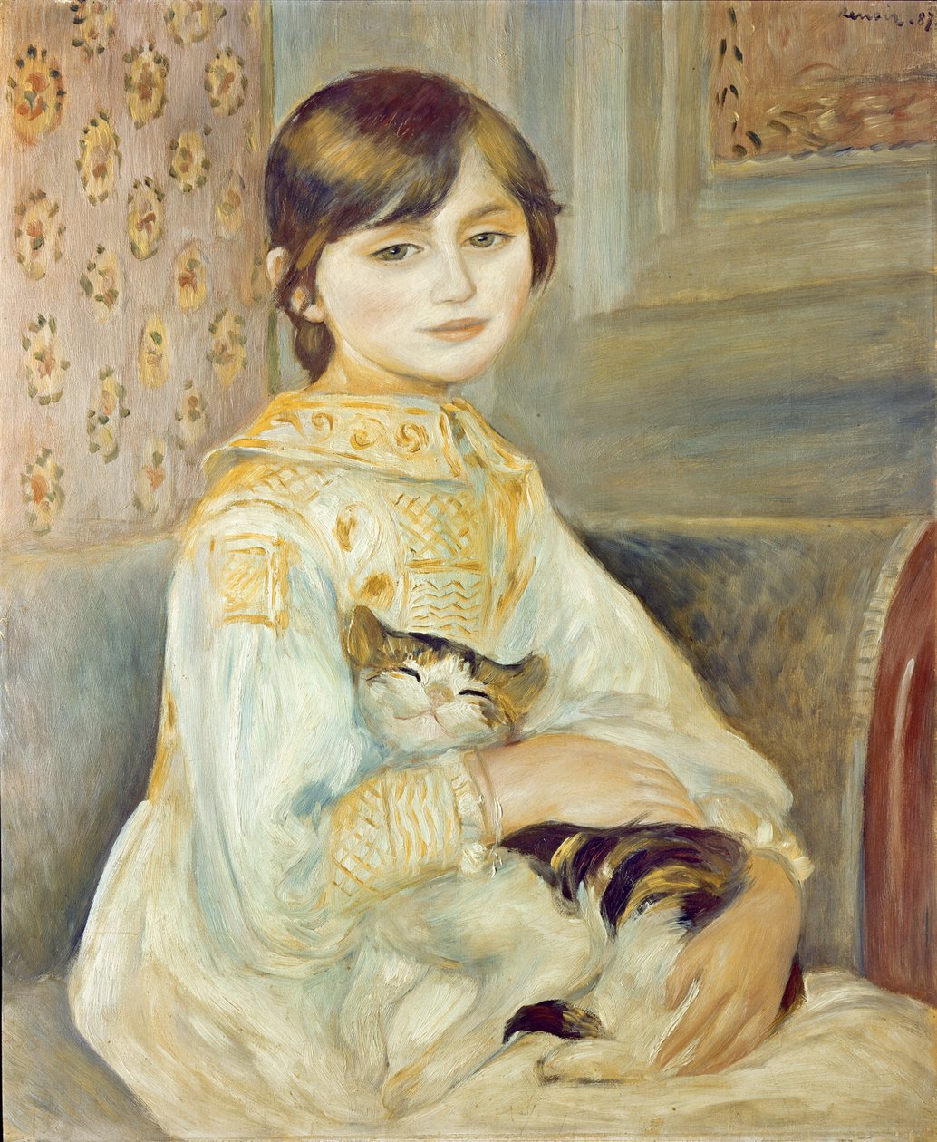 Julie Manet macskával, 1887 alkotó: Pierre Auguste Renoir