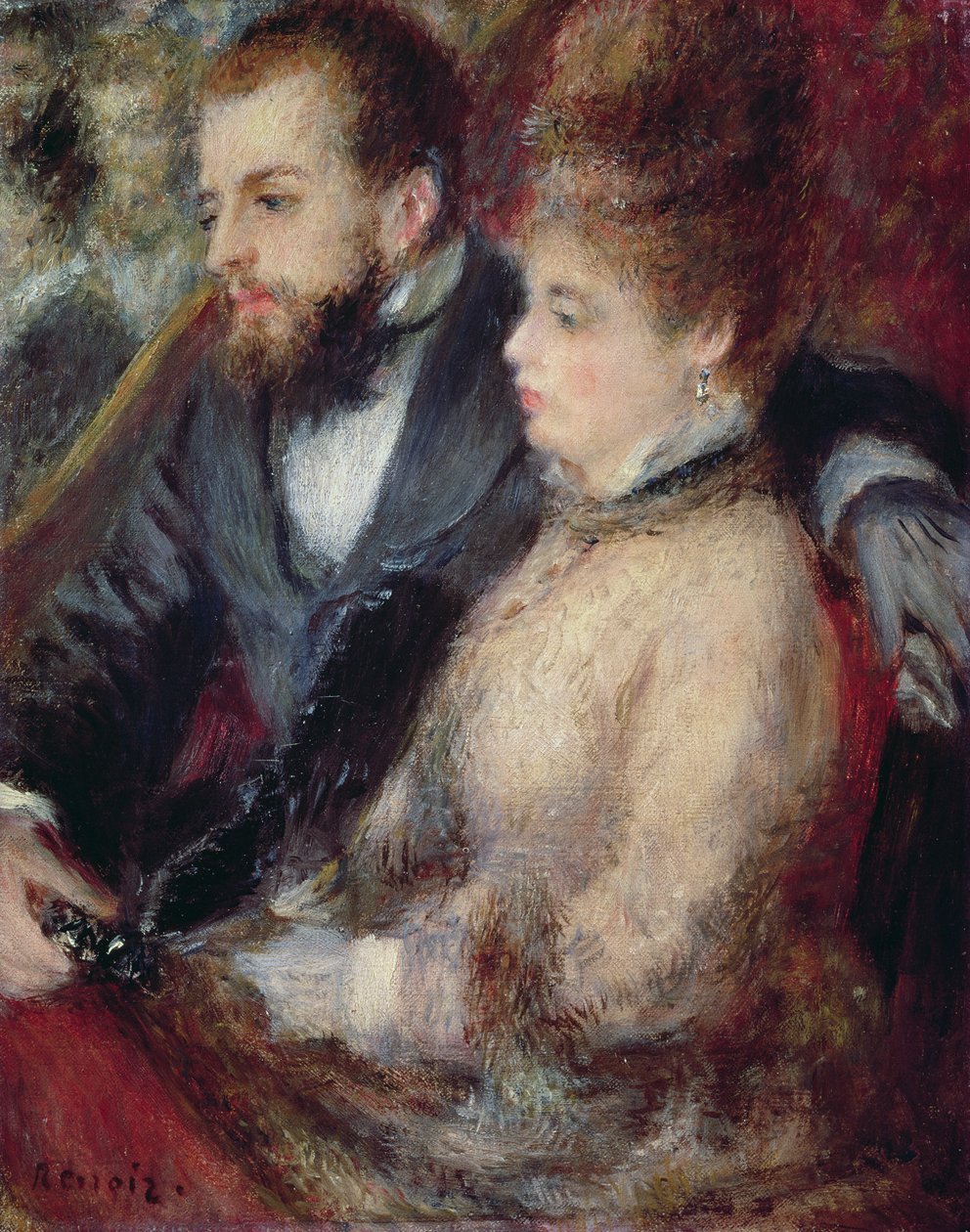 A páholy, 1873 alkotó: Pierre Auguste Renoir