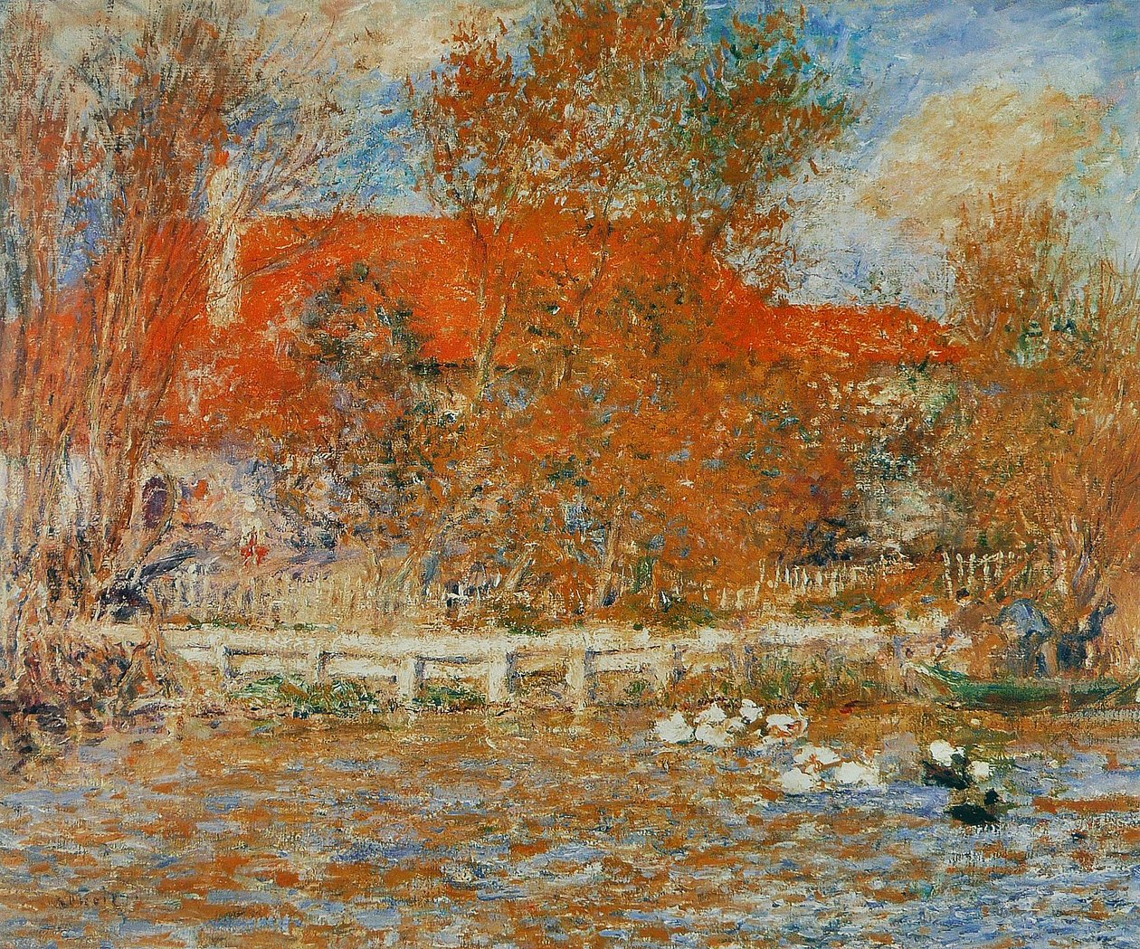 A kacsa -tó alkotó: Pierre Auguste Renoir