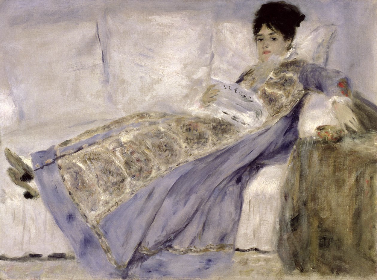Madame Monet egy kanapén, 1874 körül alkotó: Pierre Auguste Renoir
