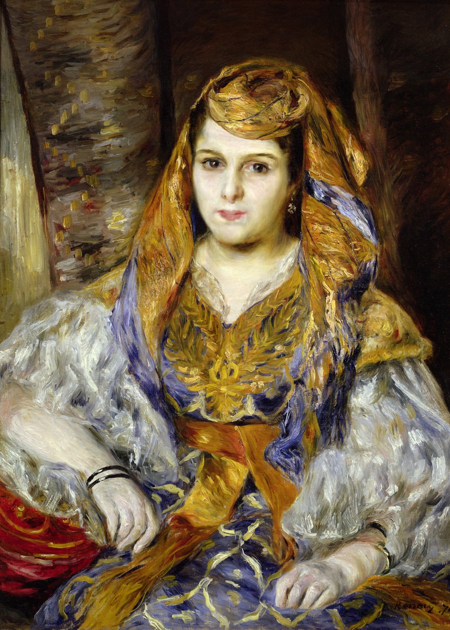 Mme. Clementine Stora algériai ruhában, avagy algériai nő, 1870 alkotó: Pierre Auguste Renoir