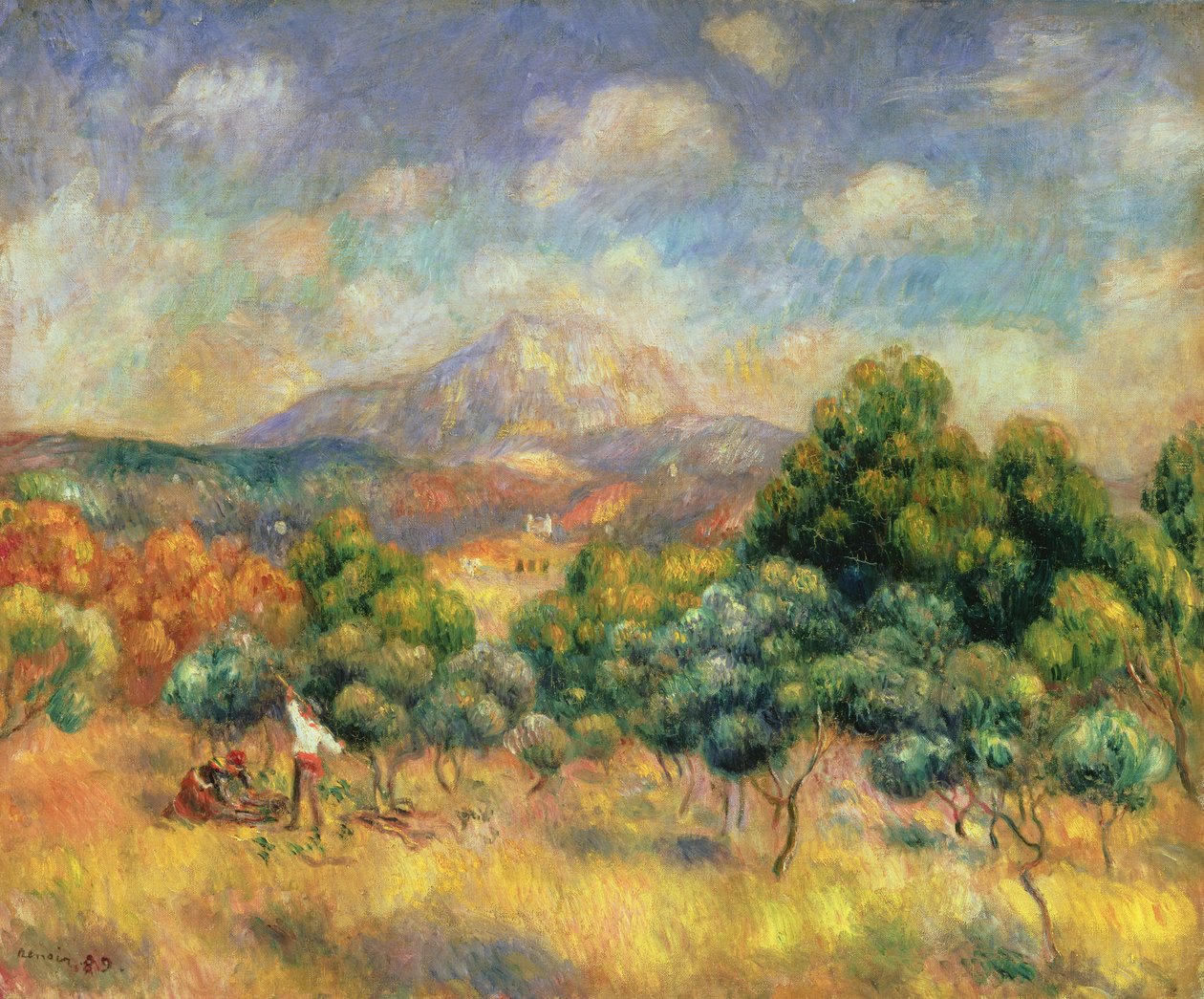 Mount Sainte-Victoire, 1889 alkotó: Pierre Auguste Renoir