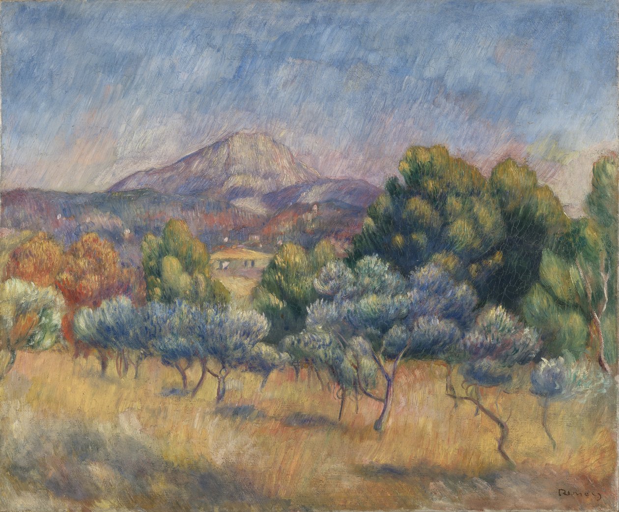 Sainte-Victoire-hegy, 1888-89 körül alkotó: Pierre Auguste Renoir