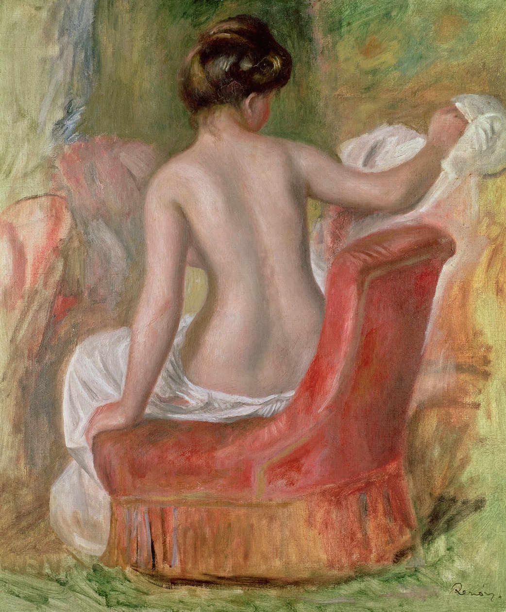 Akt egy karosszékben, 1900 alkotó: Pierre Auguste Renoir