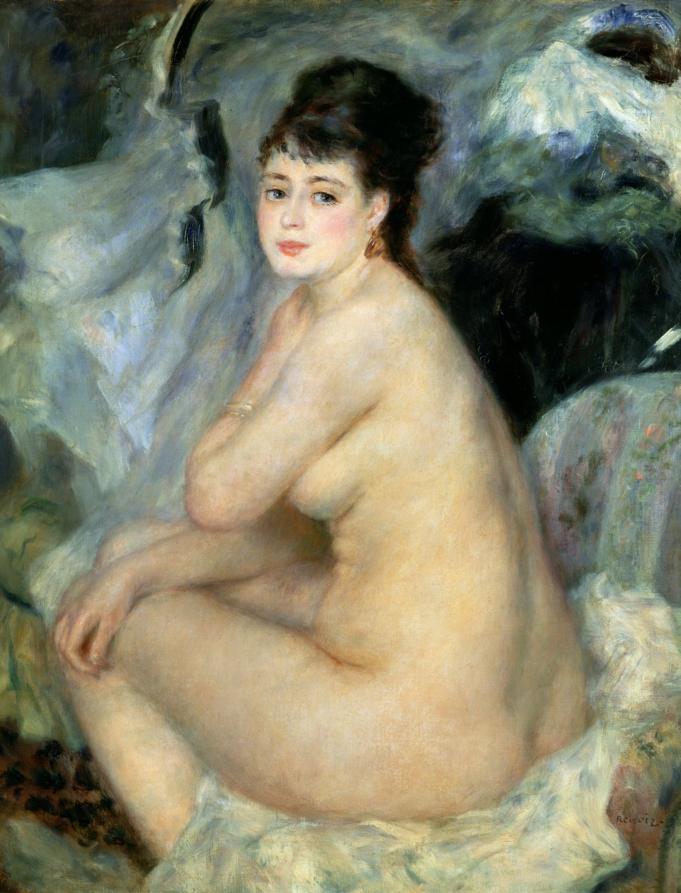 Akt vagy meztelenül egy kanapén ülve alkotó: Pierre Auguste Renoir