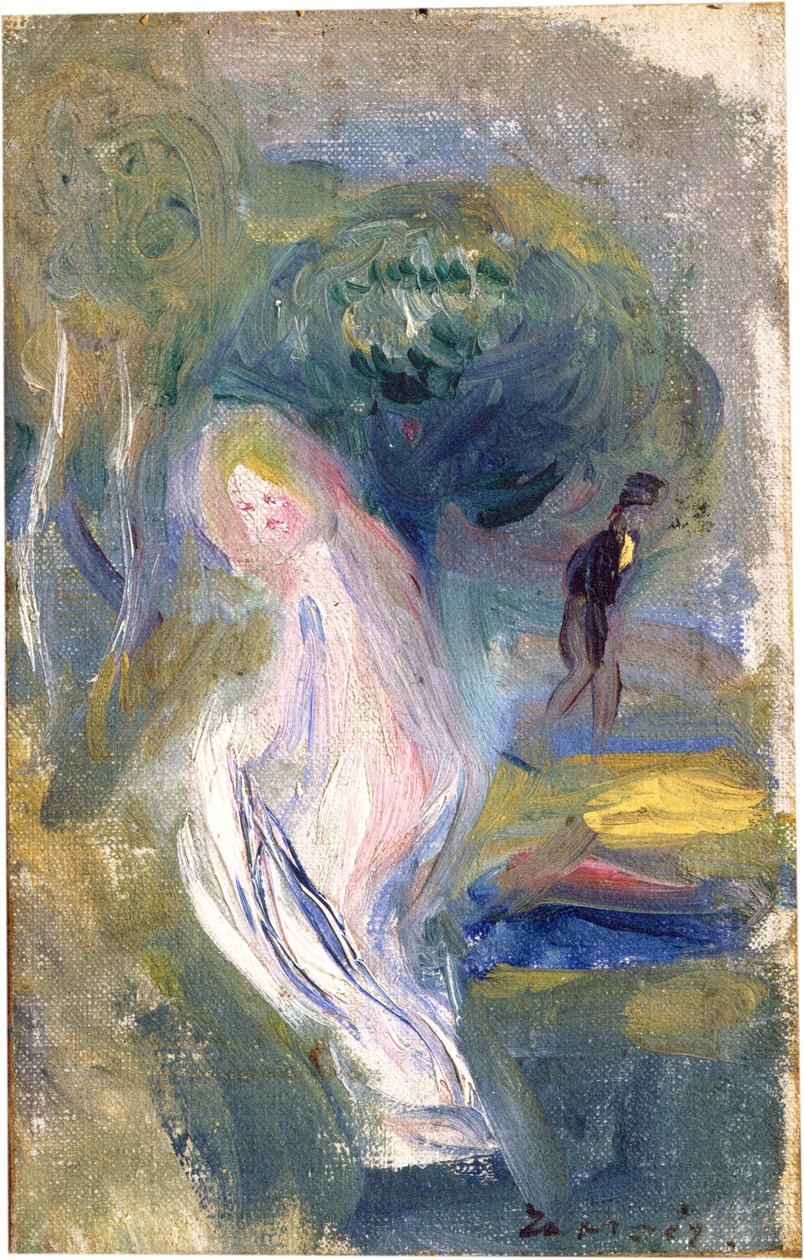 Akt alakkal a háttérben, 1882 körül alkotó: Pierre Auguste Renoir