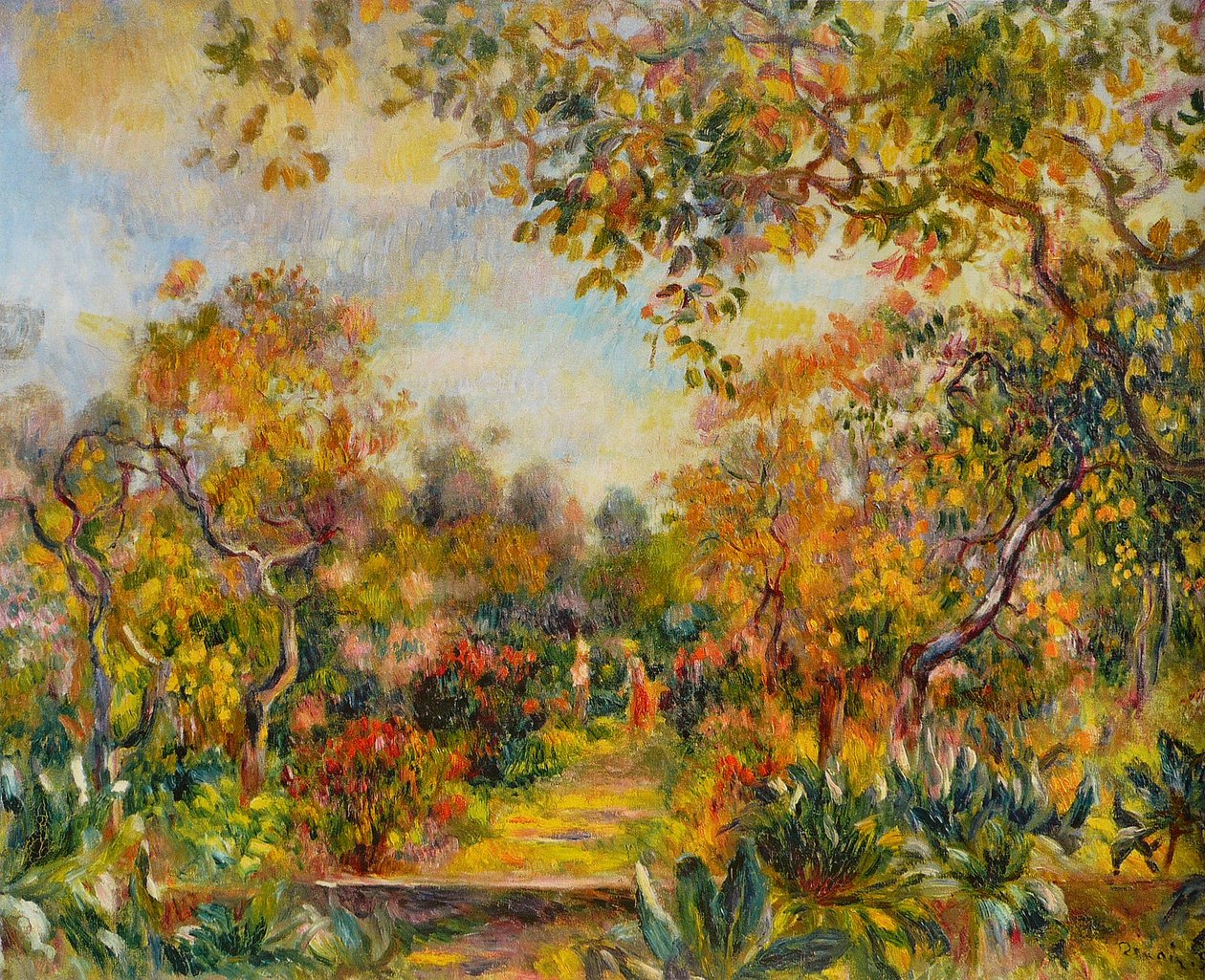 Beaulieu -i tájkép alkotó: Pierre Auguste Renoir