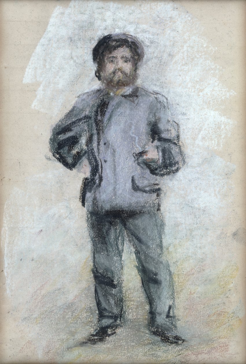 Claude Monet portréja (1840-1926) Állva, 1875 (pasztell, papíron) alkotó: Pierre Auguste Renoir