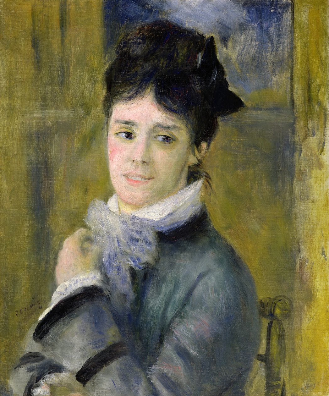 Madame Claude Monet portréja (1847-79) 1872 alkotó: Pierre Auguste Renoir