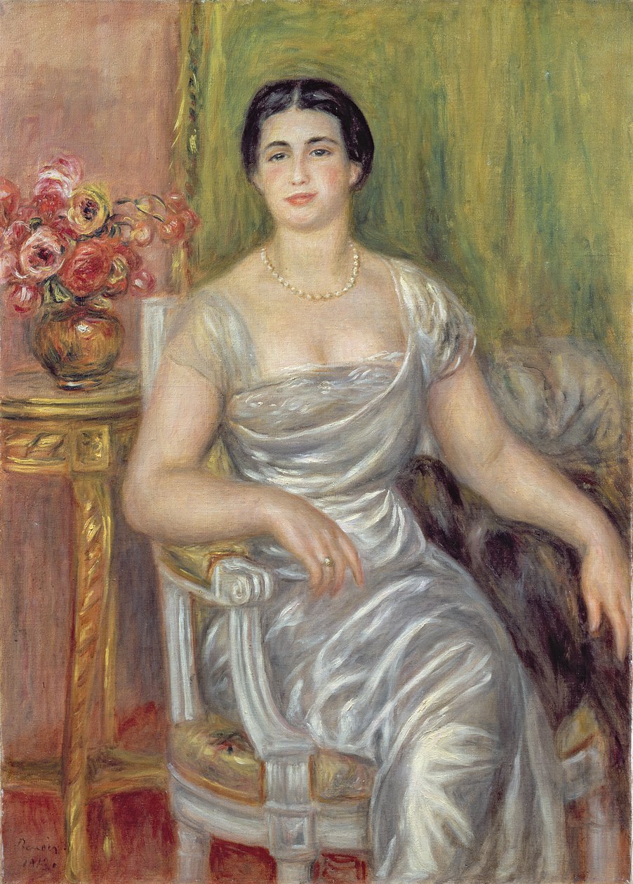 Alice Valliere-Merzbach költőnő portréja, 1913 alkotó: Pierre Auguste Renoir