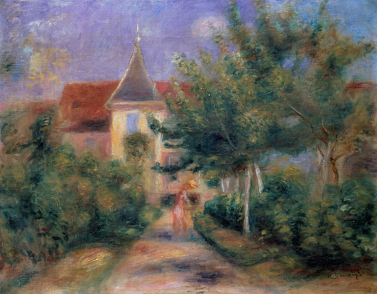 Renoir háza Essoyesben, 1906, alkotó: Pierre Auguste Renoir