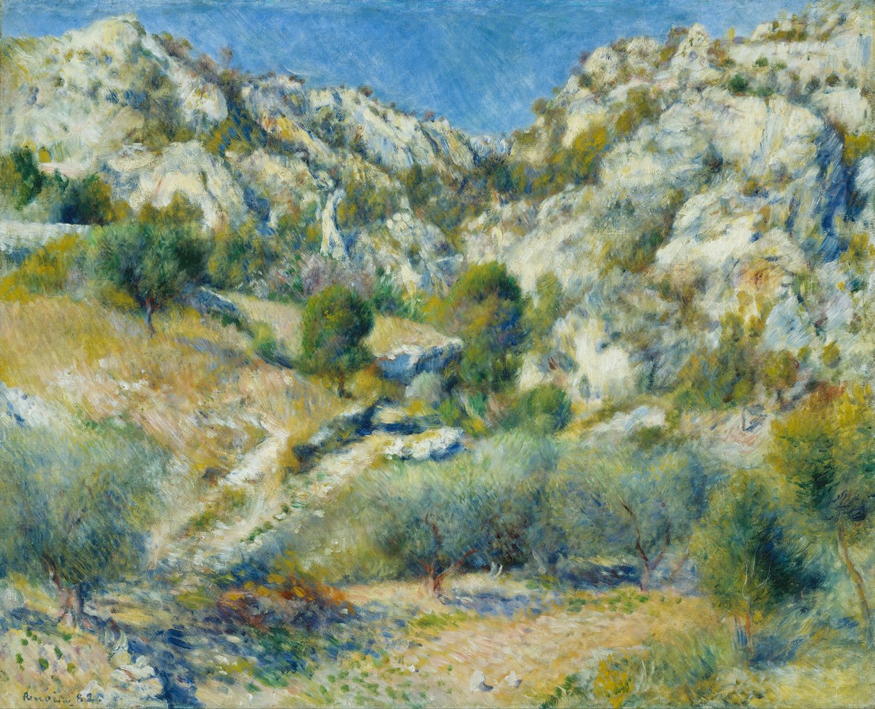 Sziklás sziklák LEstaque-ban alkotó: Pierre Auguste Renoir