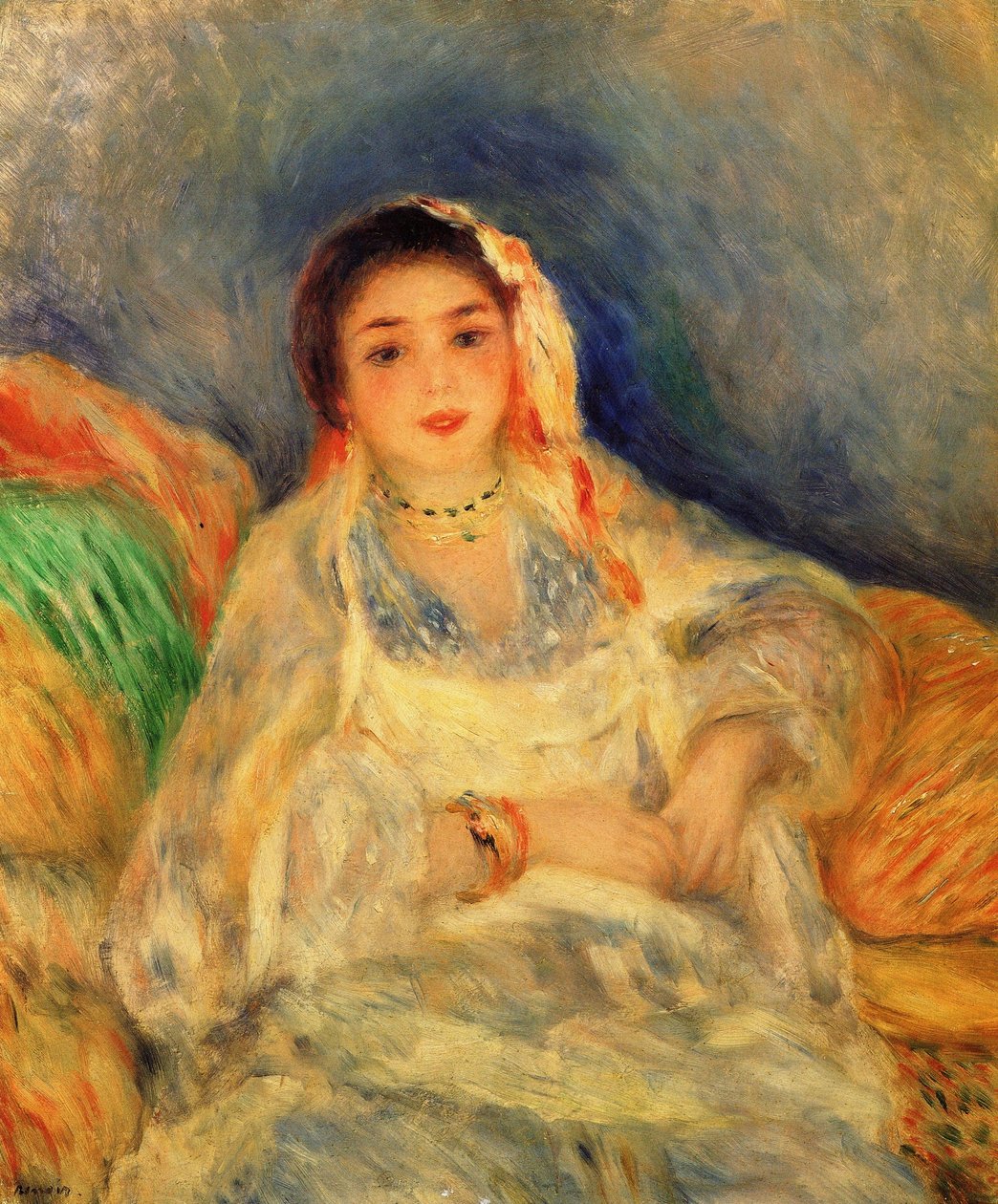 Ülő algériai nő alkotó: Pierre Auguste Renoir