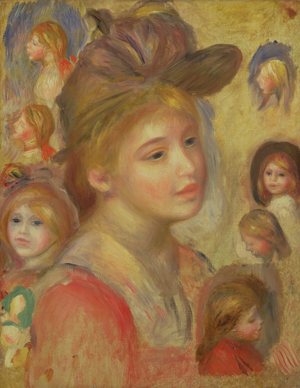 Tanulmányok a lányfejekről, 1893 alkotó: Pierre Auguste Renoir
