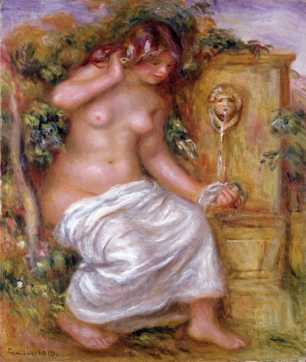 A fürdőző a szökőkútnál, 1914 alkotó: Pierre Auguste Renoir