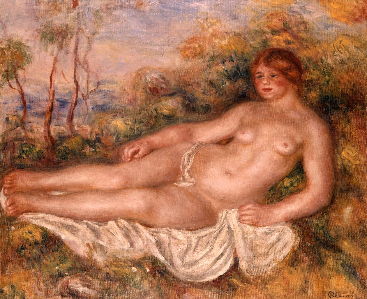 A fekvő fürdőző (La Baigneuse Couchee) 1906 alkotó: Pierre Auguste Renoir