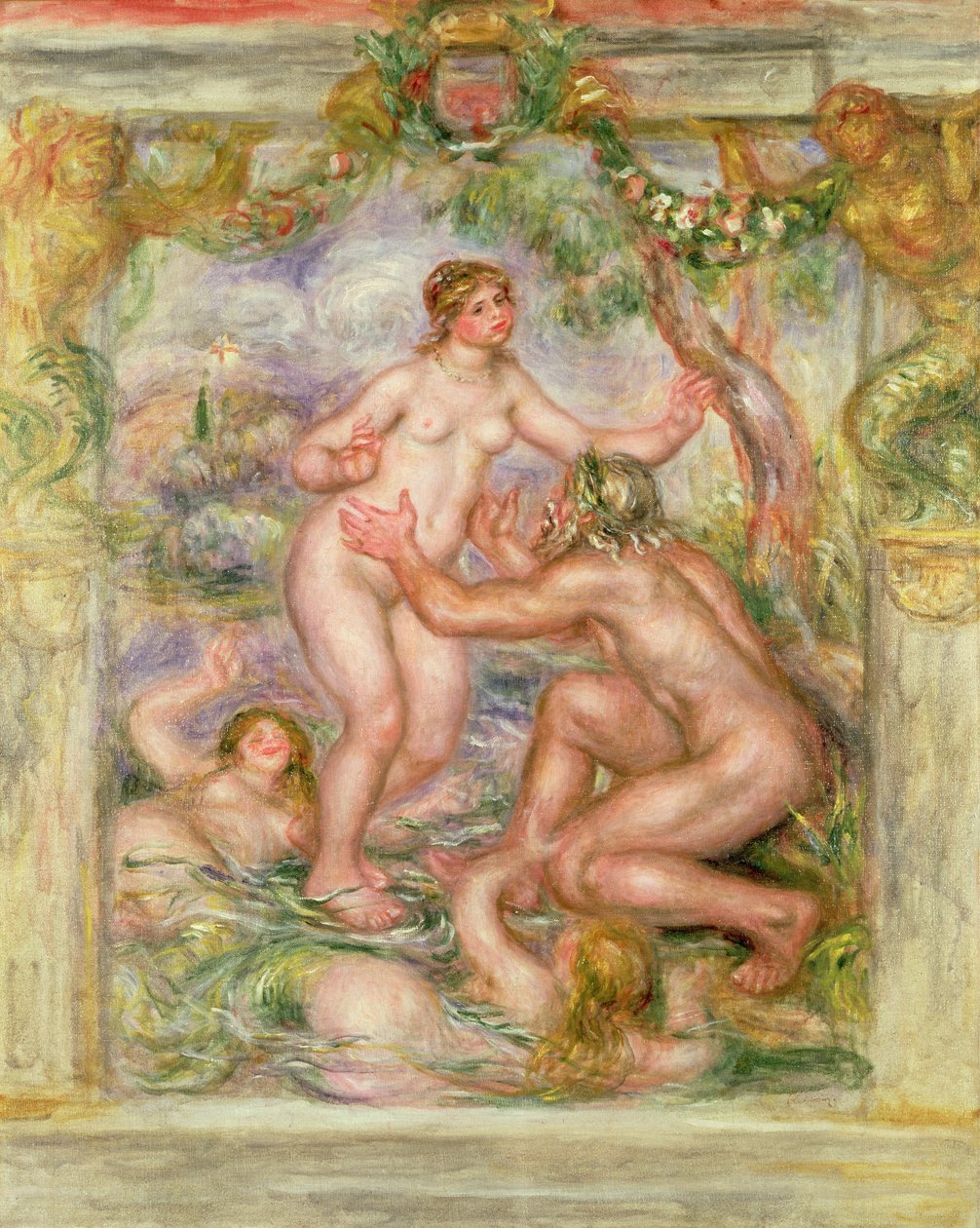 A Rhone karjaiba ömlő Saone, 1915 alkotó: Pierre Auguste Renoir