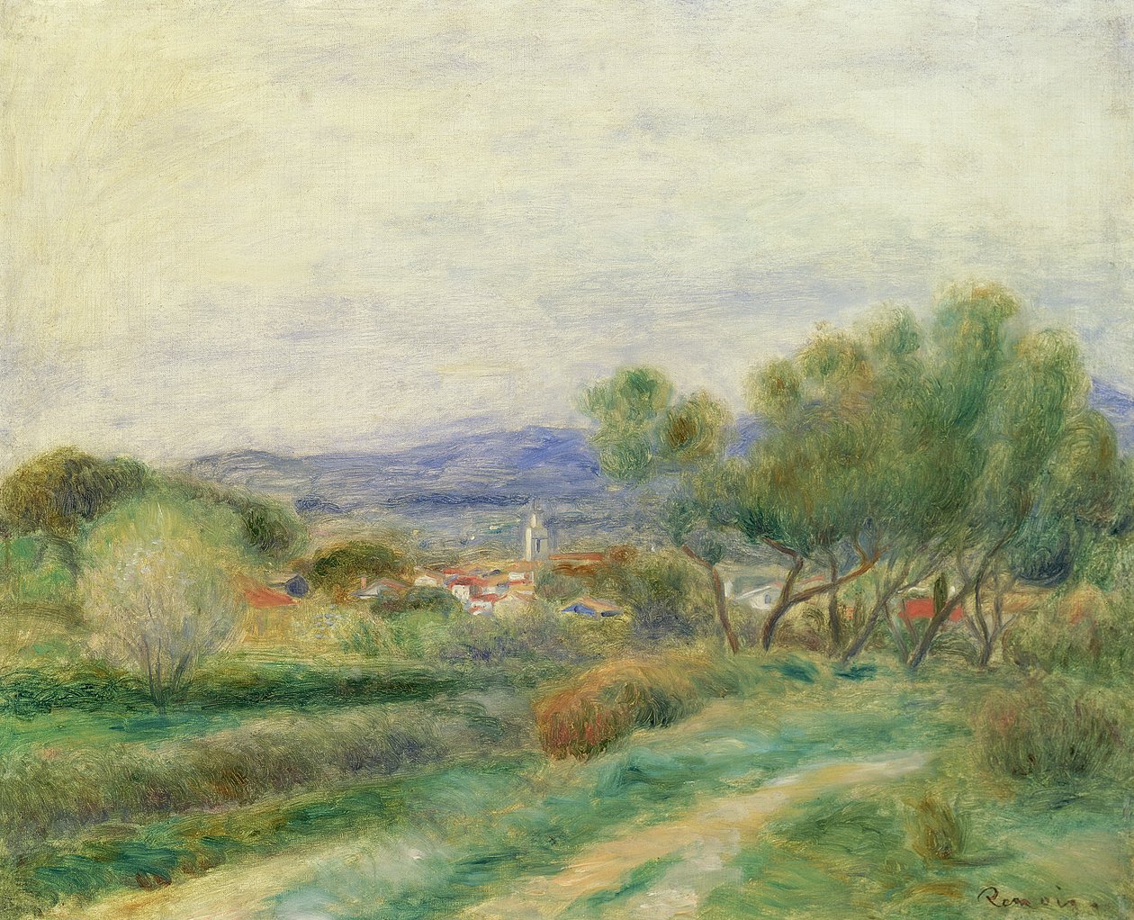 Kilátás a La Seyne-re, Provence, 1890 körül alkotó: Pierre Auguste Renoir