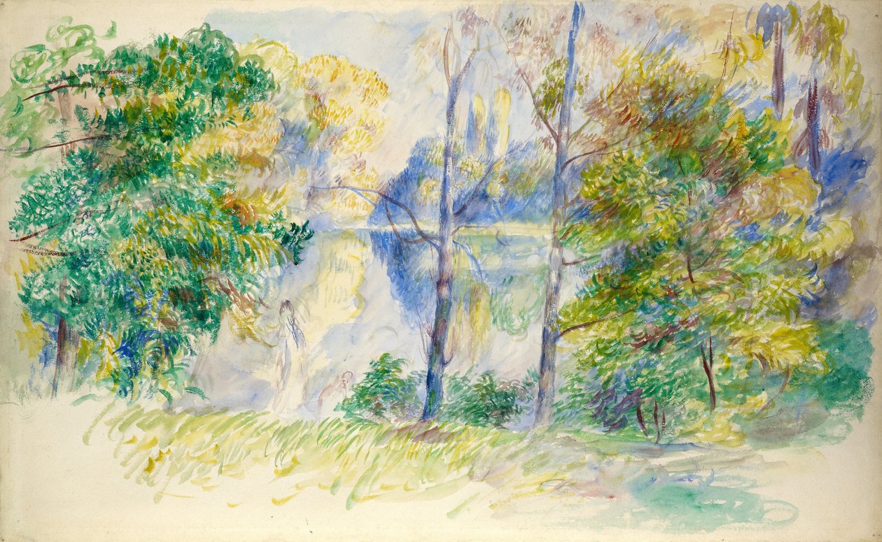 Kilátás egy parkra alkotó: Pierre Auguste Renoir