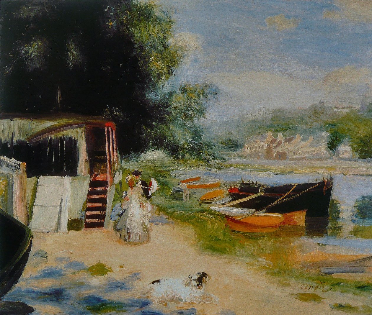 Kilátás a Bougivalra alkotó: Pierre Auguste Renoir