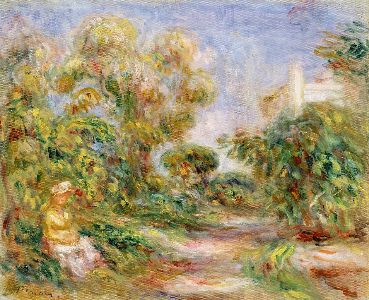 Nő a tájban, 1918 körül alkotó: Pierre Auguste Renoir