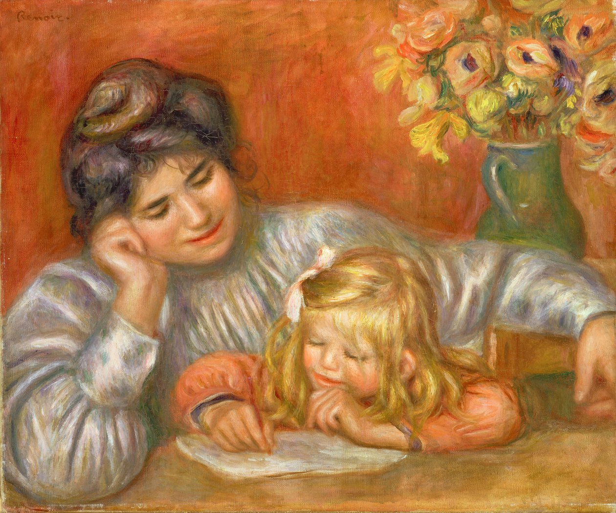 Íráslecke (Gabrielle és Claude), 1905 alkotó: Pierre Auguste Renoir